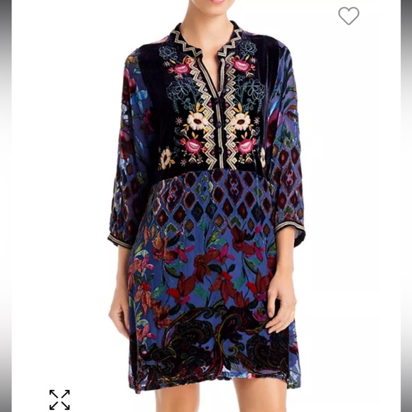 Johnny Was Clara Gwyneth burnout dress sz small - Picture 1 of 16